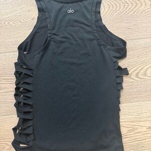 ALO Yoga Black Cutout Tank Top